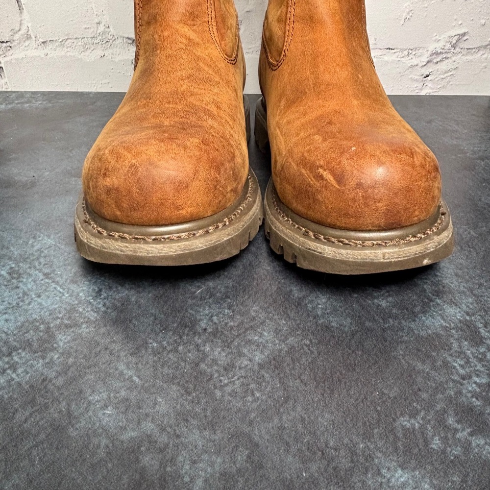 Caterpillar CAT Mens 7.5 Brown Leather Steel Toe Pull On Work Boots P90418 EH - Picture 4 of 7